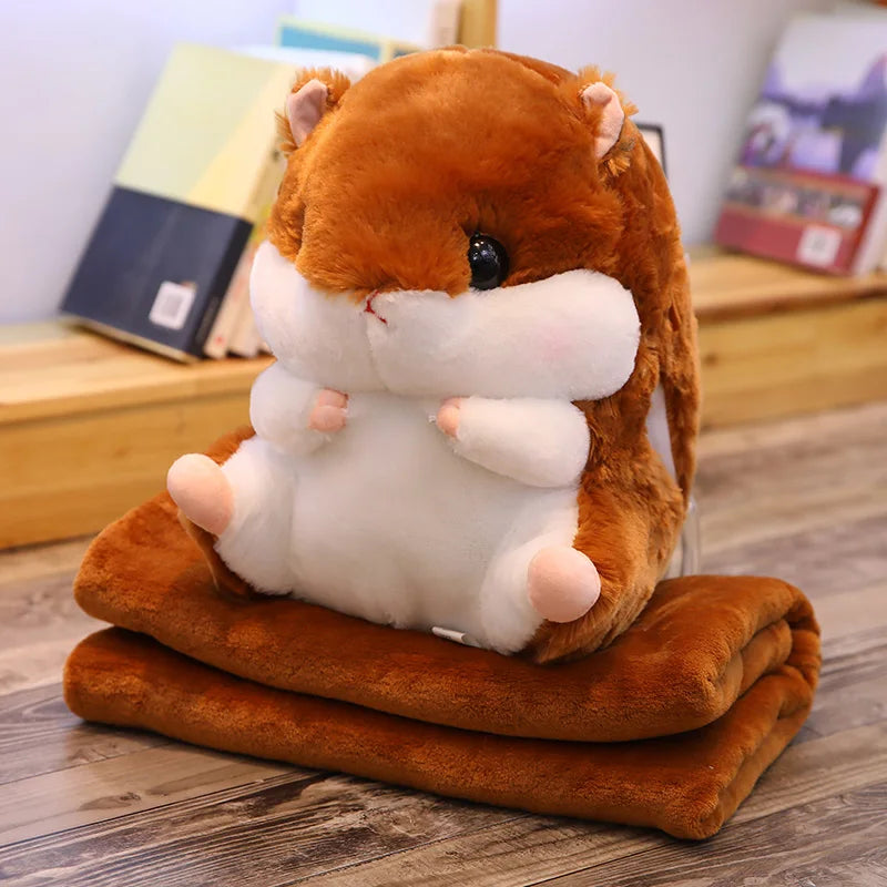 Cute Hamster Plushie with Blanket