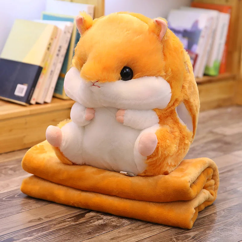 Cute Hamster Plushie with Blanket