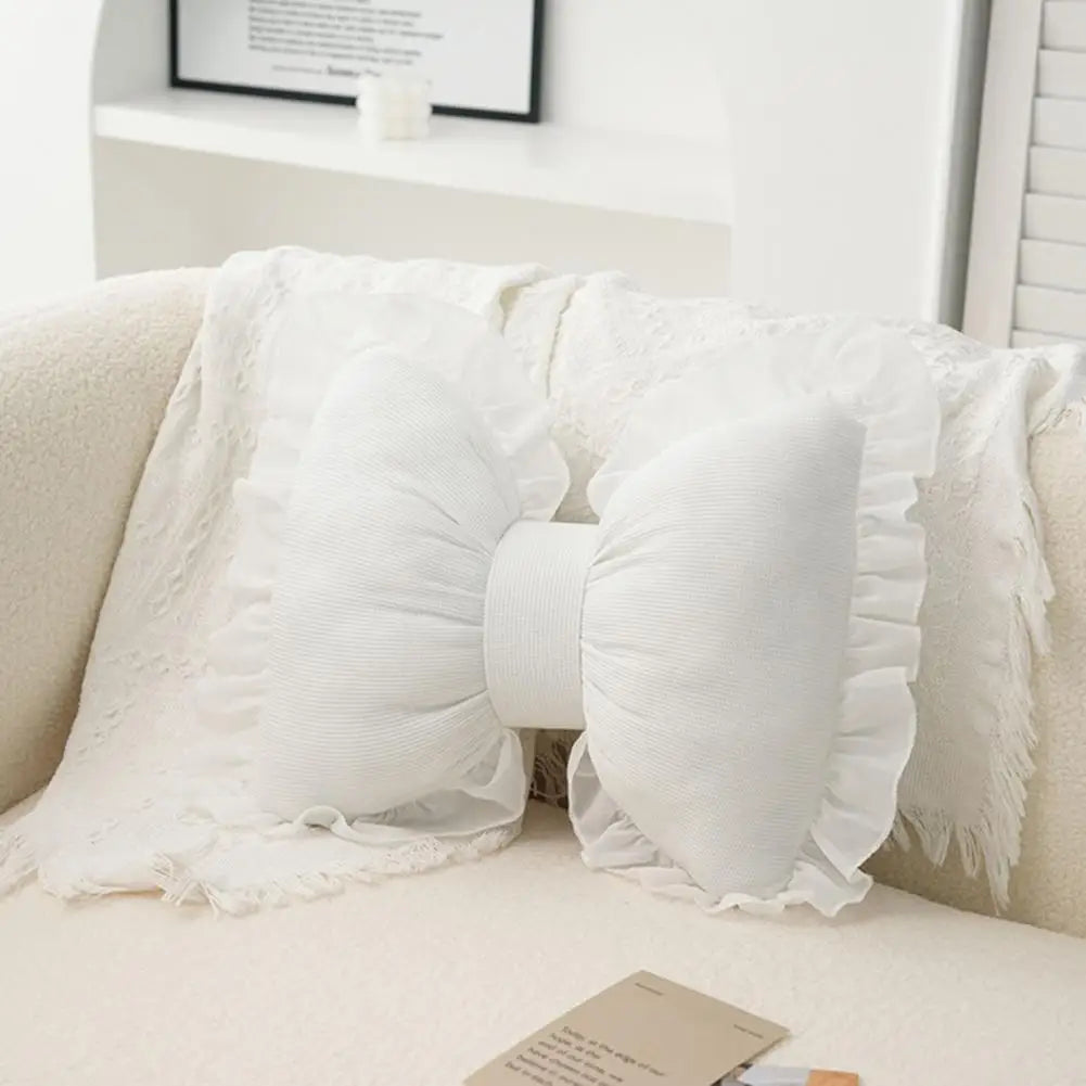 Bow-shaped Pillow Ruffle Cushions
