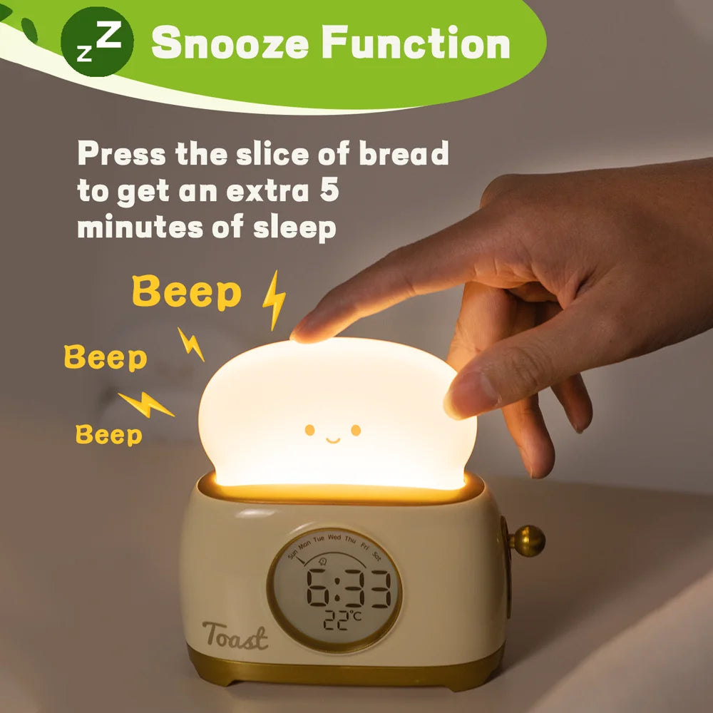 Toasty Toaster Night Light with Clock