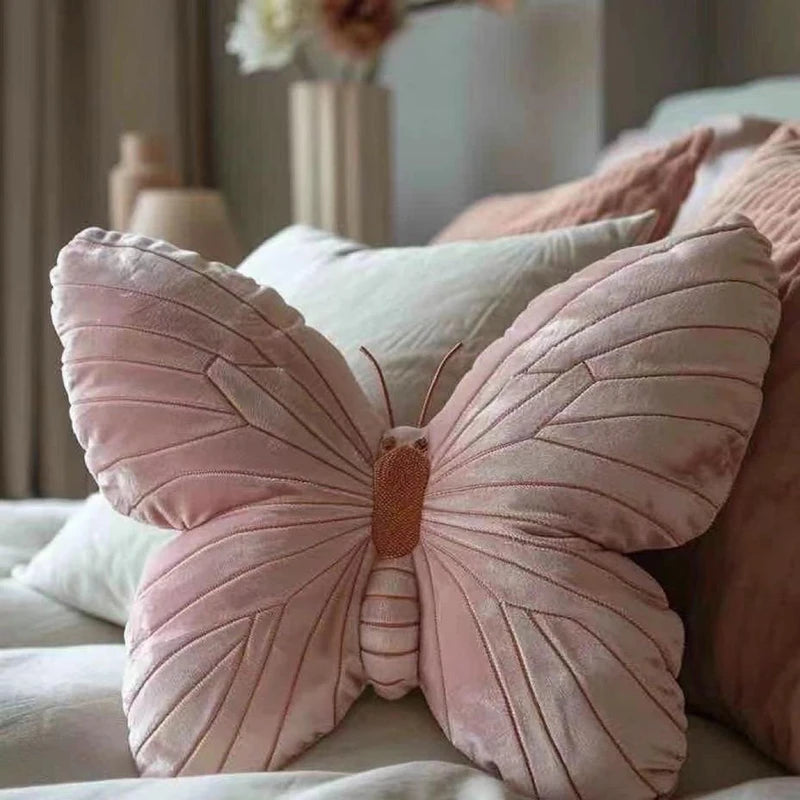 Beautiful Velvet Butterfly Cushion