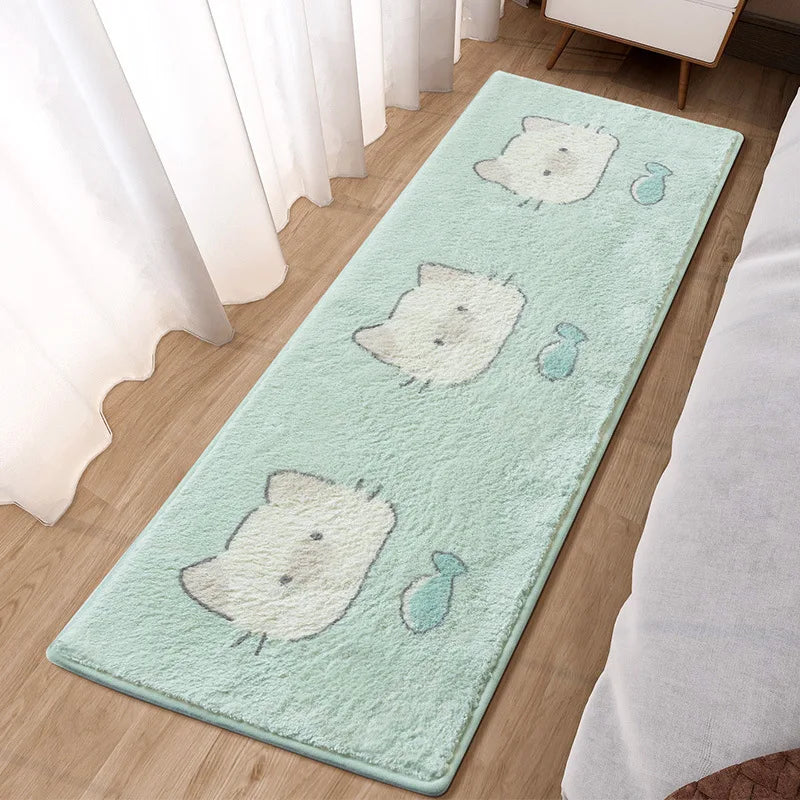 Cute Cartoon Motif Bedside Rug