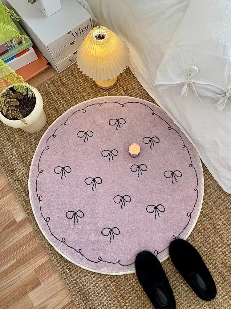 Adorable Round Bow Mat