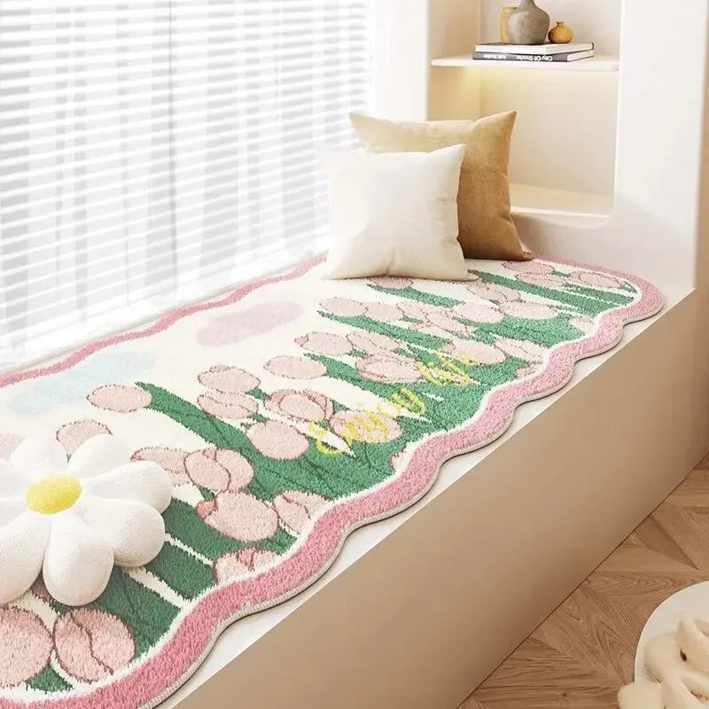 Wonderful Flower Bedside Carpet