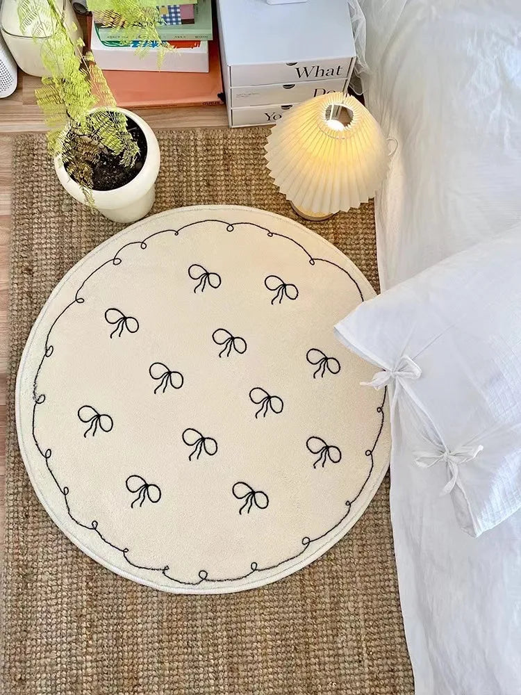 Adorable Round Bow Mat