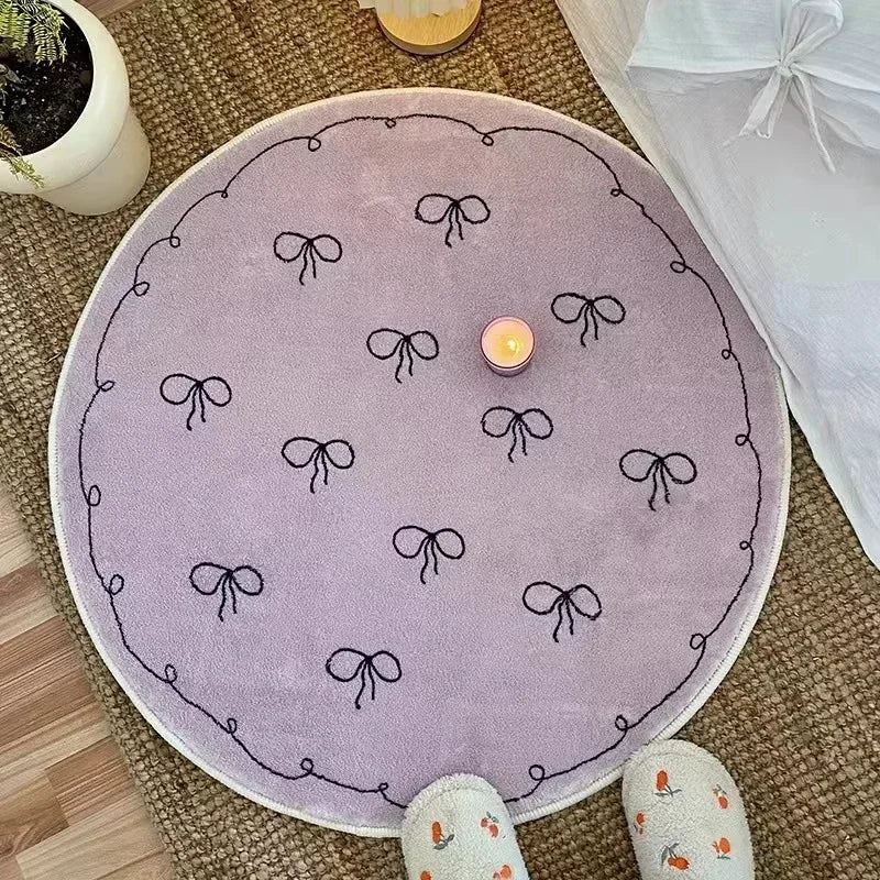 Adorable Round Bow Mat