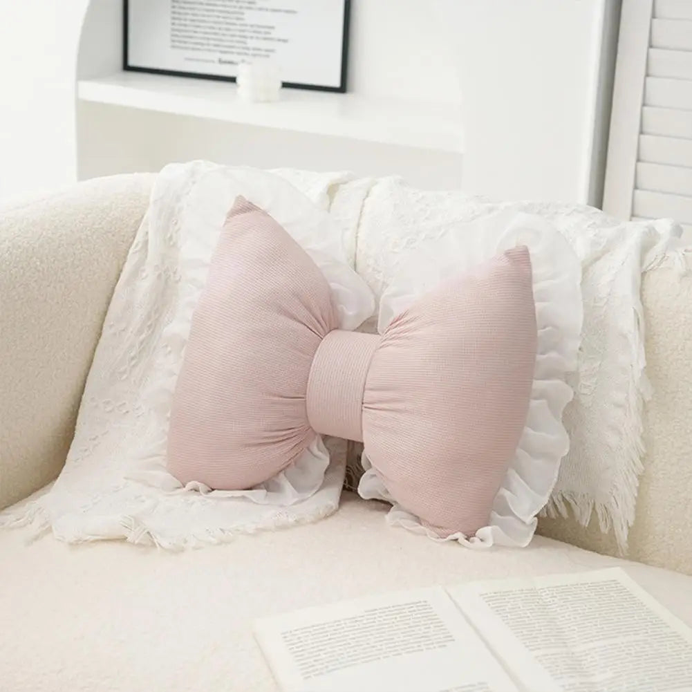 Bow-shaped Pillow Ruffle Cushions