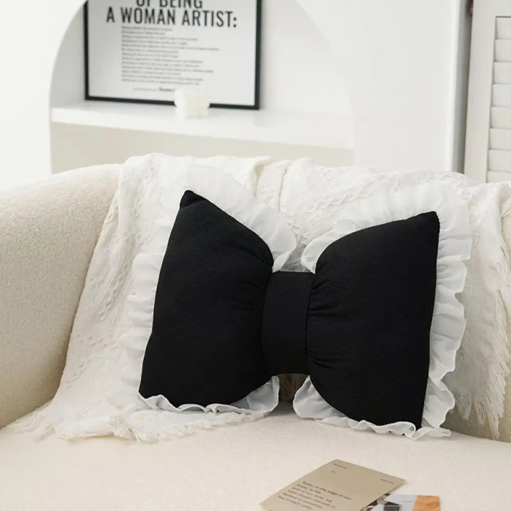 Bow-shaped Pillow Ruffle Cushions