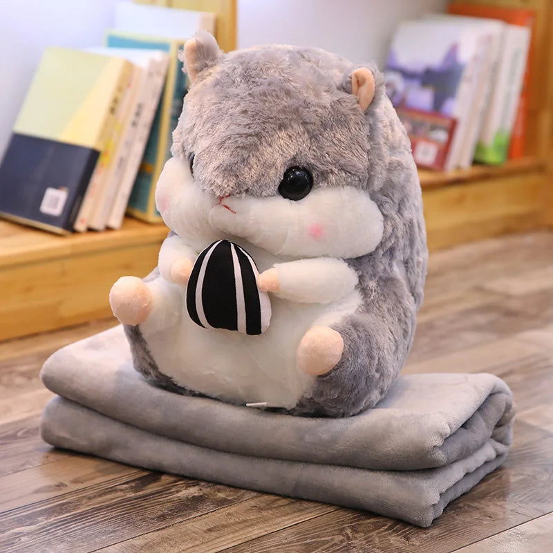 Cute Hamster Plushie with Blanket