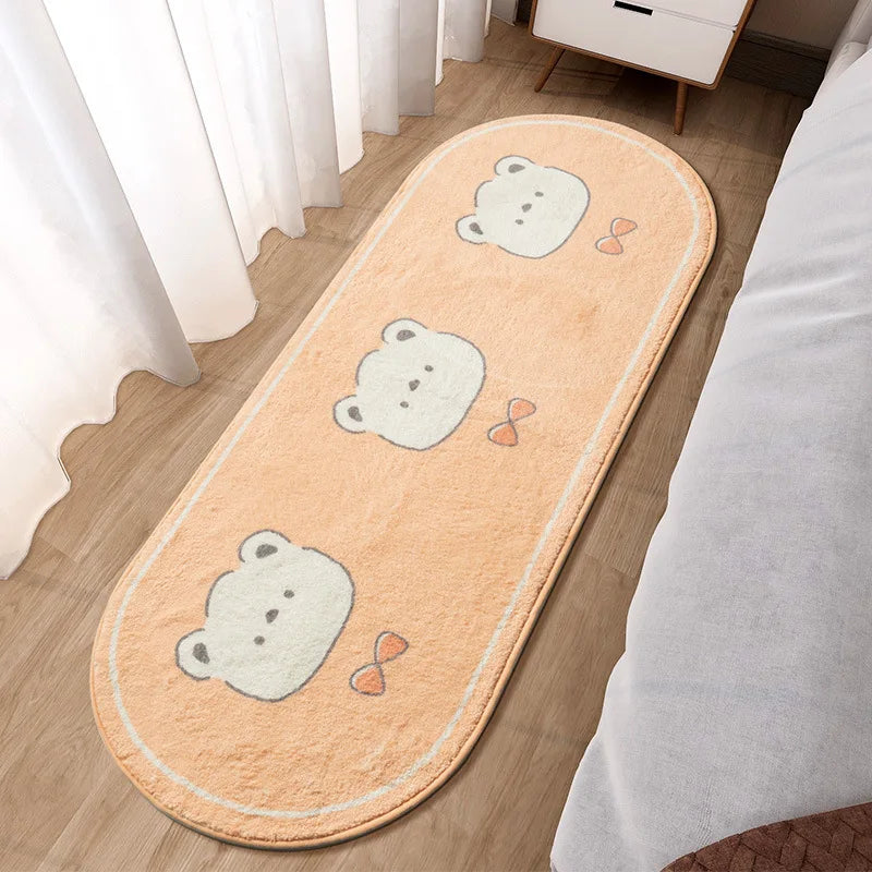 Cute Cartoon Motif Bedside Rug