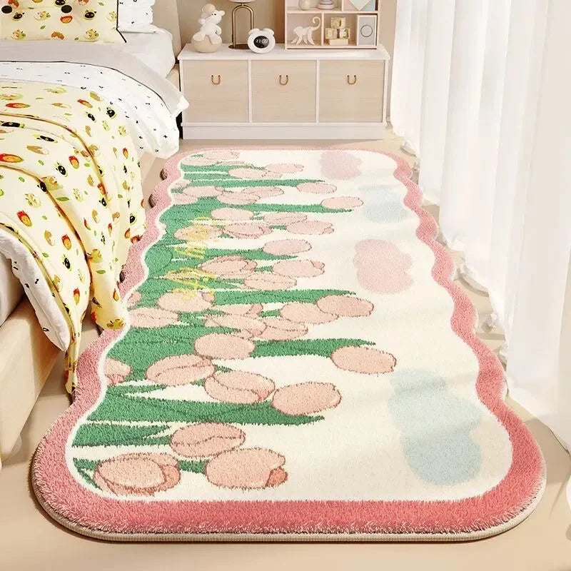 Wonderful Flower Bedside Carpet