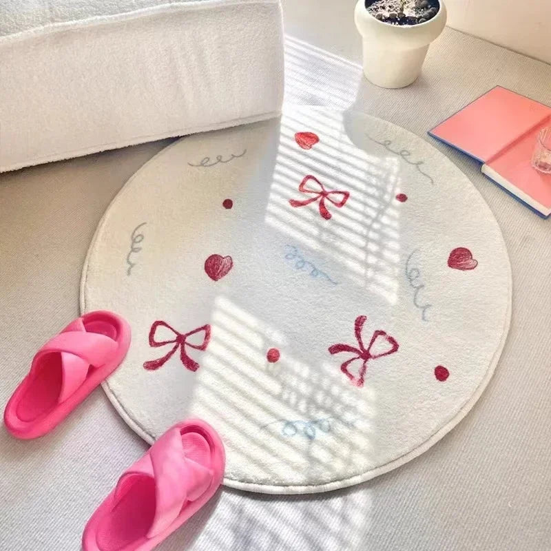Adorable Round Bow Mat