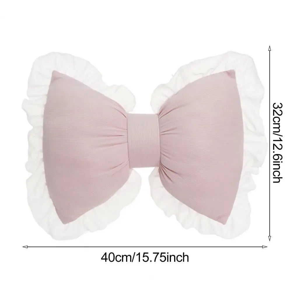 Bow-shaped Pillow Ruffle Cushions