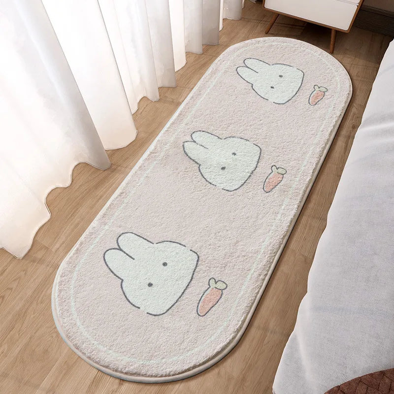 Cute Cartoon Motif Bedside Rug