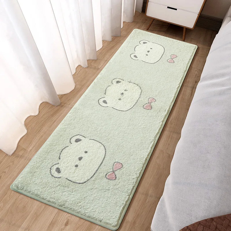 Cute Cartoon Motif Bedside Rug