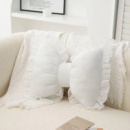 Bow-shaped Pillow Ruffle Cushions