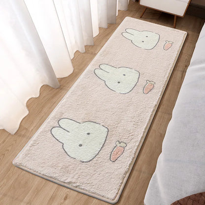 Cute Cartoon Motif Bedside Rug