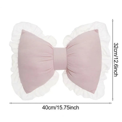 Bow-shaped Pillow Ruffle Cushions